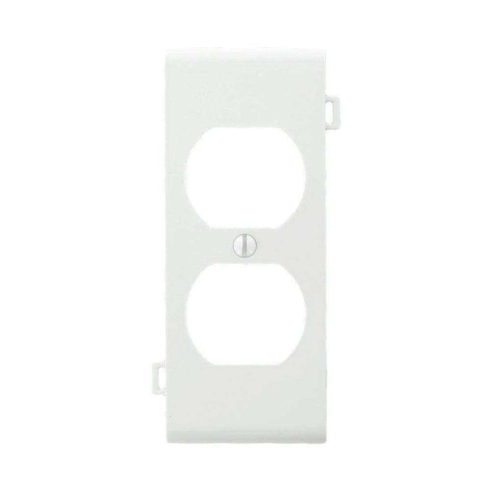 Placa de parede secional com receptáculo duplex Leviton PSC8-W branca