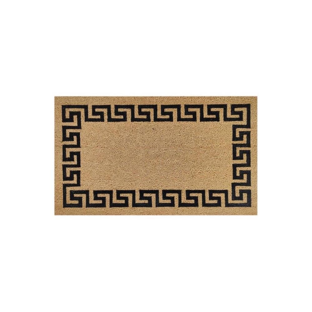 Tapete de porta FIRST CONCEPT Coir Greek Key Brown