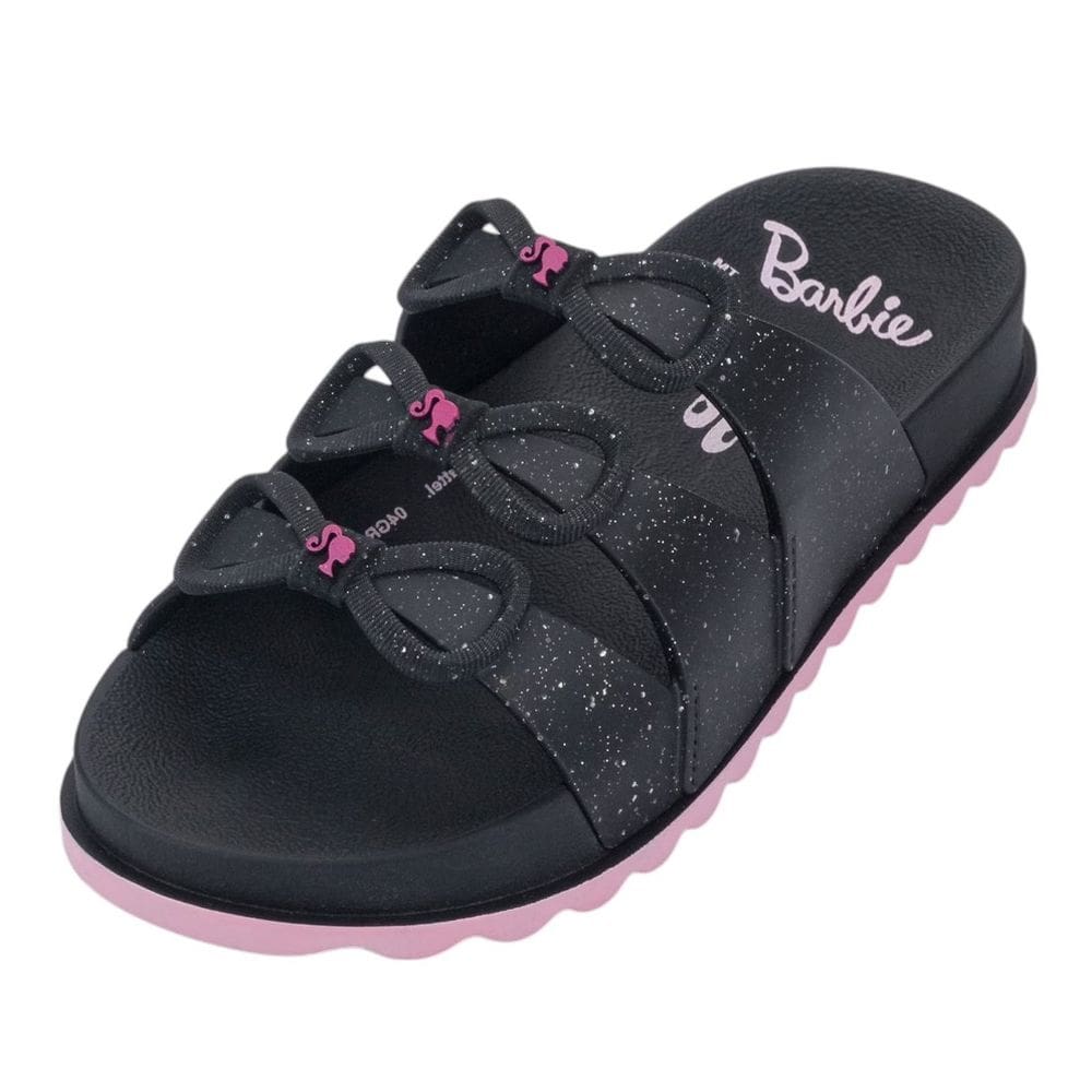 Chinelo Infatil Menina Conforto Brilho Slide Barbie Charm