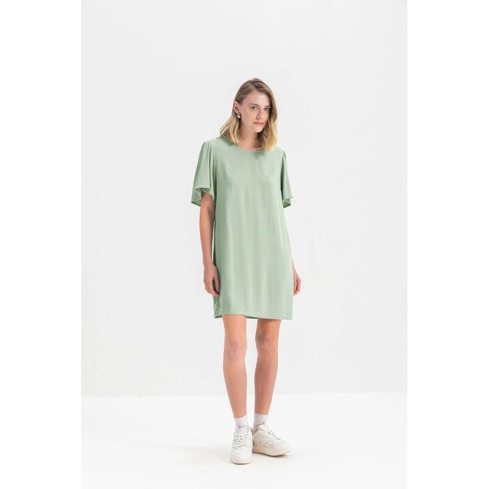 Vestido Feminino Em Viscose Essendi Verde Claro