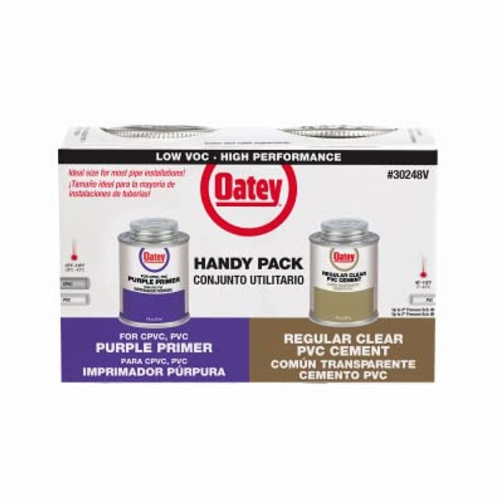 Kit de solda de cimento solvente Oatey, primer de PVC de 8 onças, pacote com 20