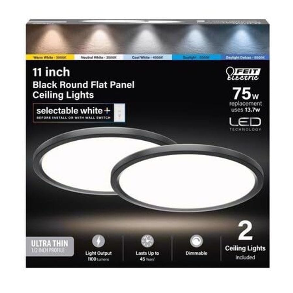Luminaria Feit Electric EDGELIT 11 pulgadas Negro Mate LED