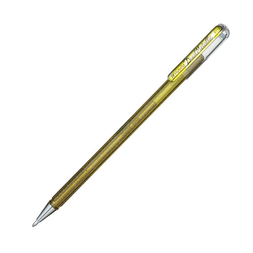 Caneta gel 1.0mm Hybrid Dual Metallic Dourada - Pentel