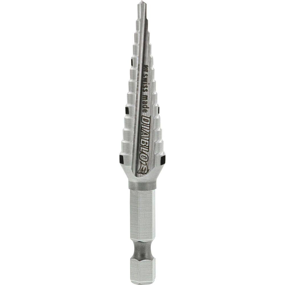 Broca Diablo Step de 1,3 cm de diâmetro, 7,7 cm de comprimento hexagonal