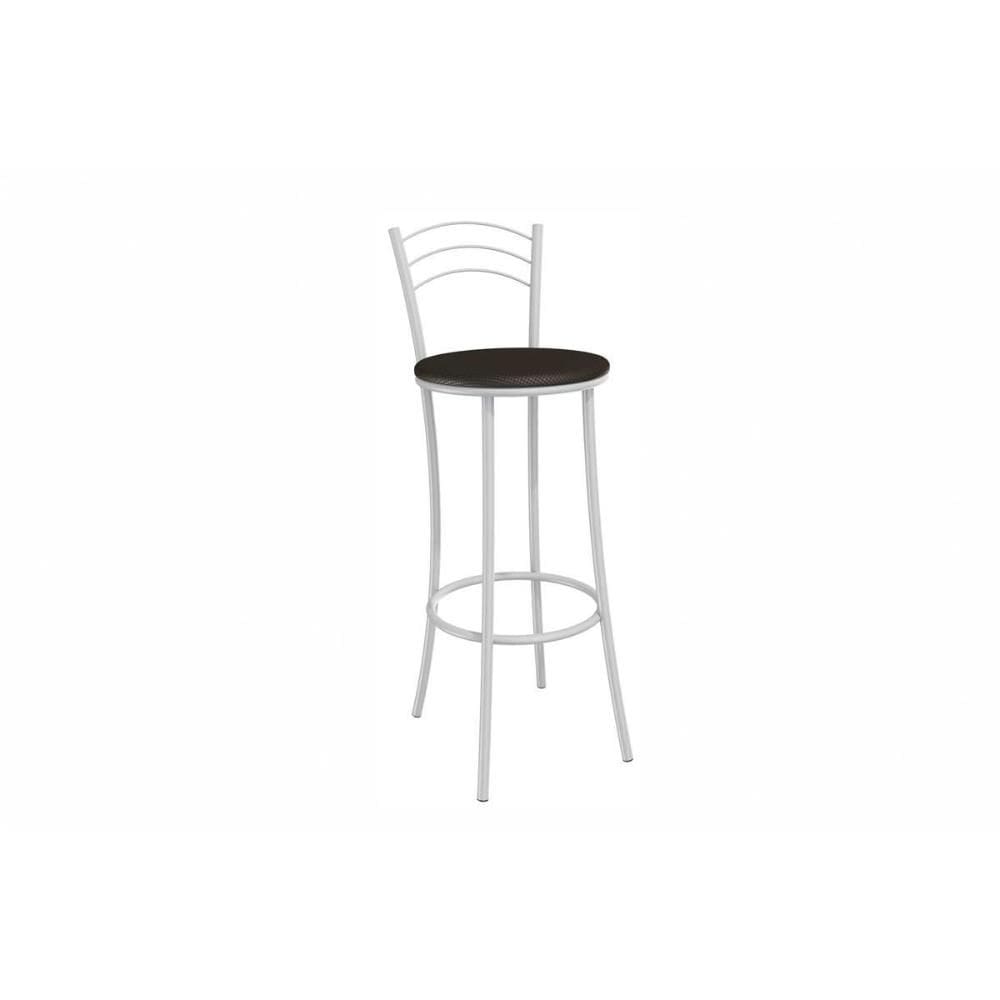 Banqueta Sala de Jantar Petra 1B700BR Aço 1 Un Branco/Corano Marrom - Kappesberg