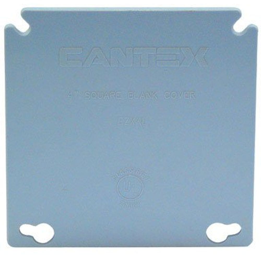 Tampa quadrada de PVC em branco Cantex 10 cm 4”