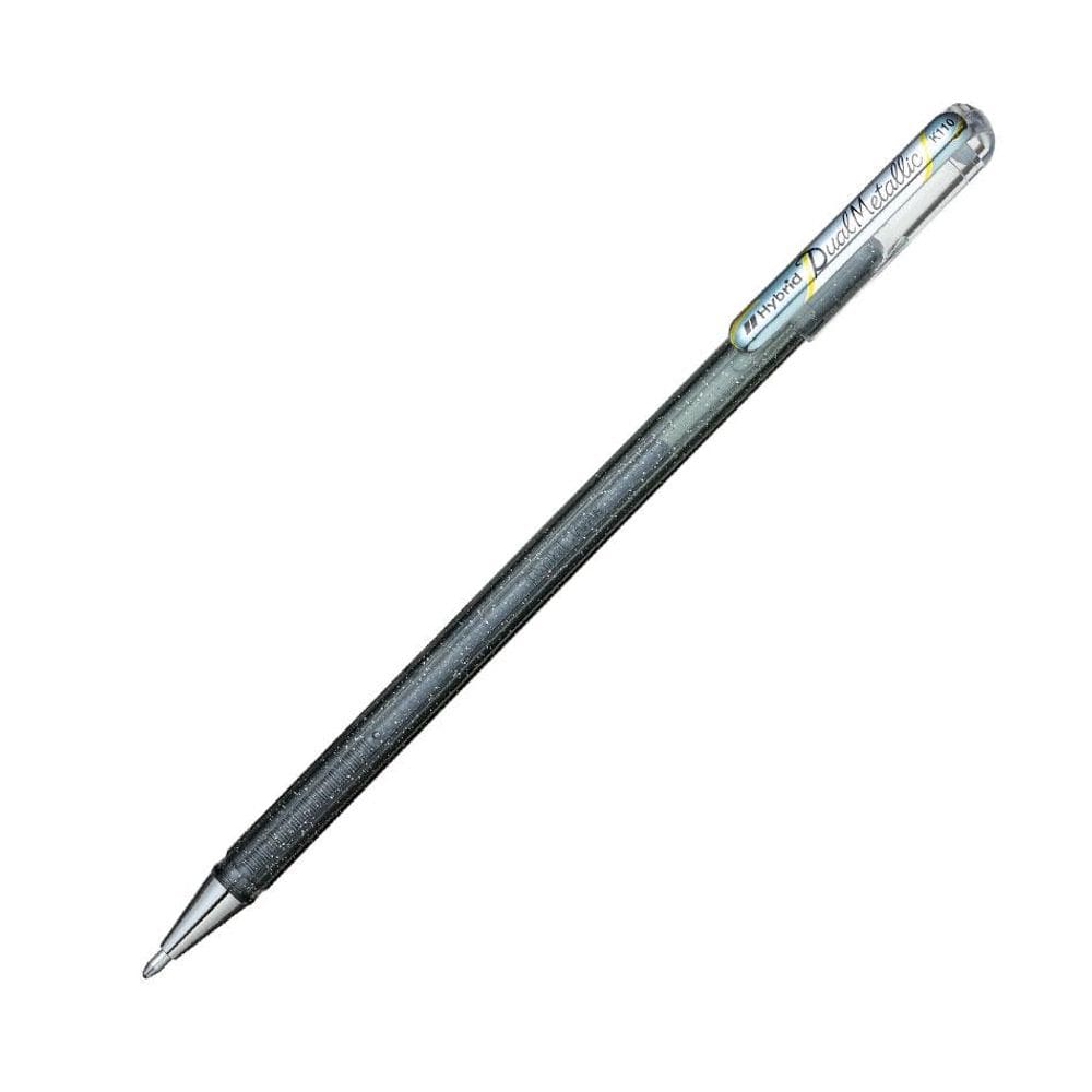 Caneta gel 1.0mm Hybrid Dual Metallic Prateada - Pentel