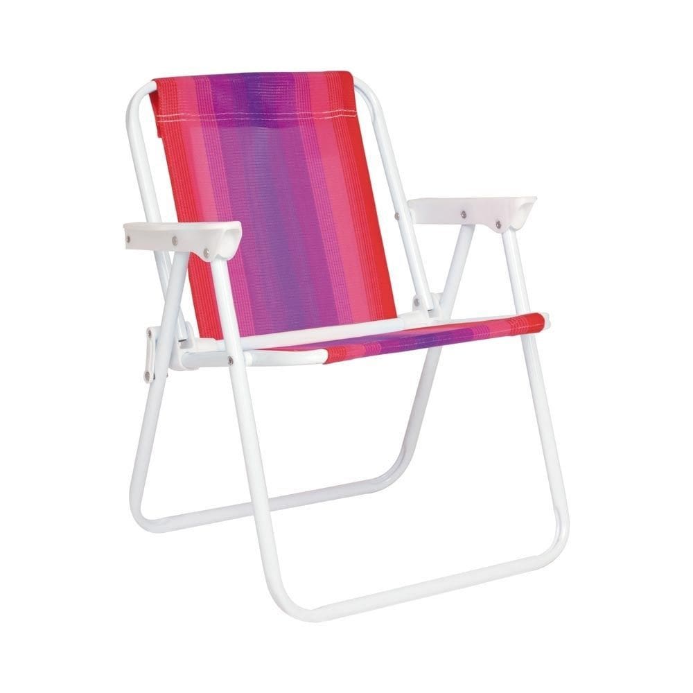 Cadeira Praia Infantil Alta  Dobravel, aluminio leve e resistente  Mor