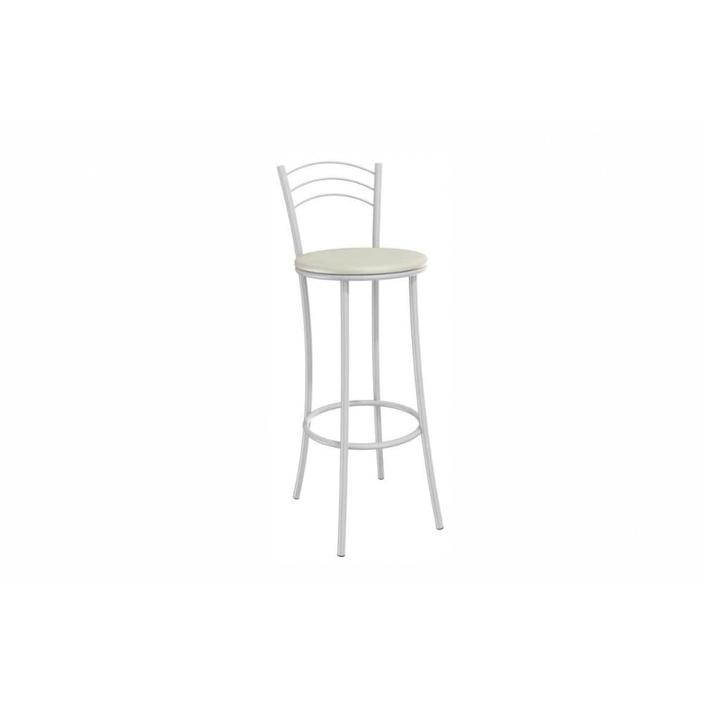 Banqueta Sala de Jantar Petra 1B700BR Aço 1 Un Branco/Corano Bege - Kappesberg