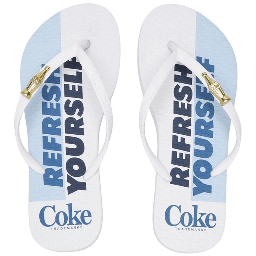 Chinelo Coca Cola Refresh Yourself Branco