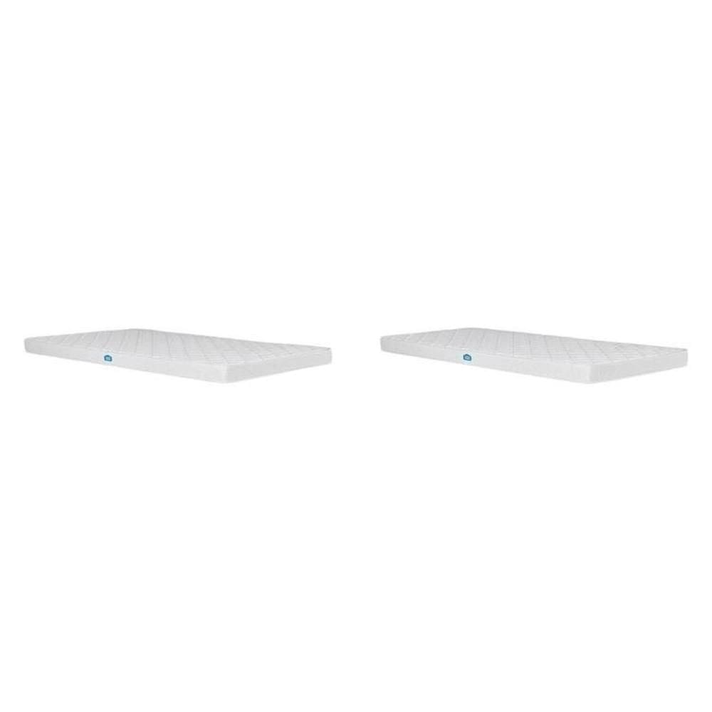 Conjunto com 2 colchões 1 Solteiro e 1 Auxiliar Nuvem Casatema Branco