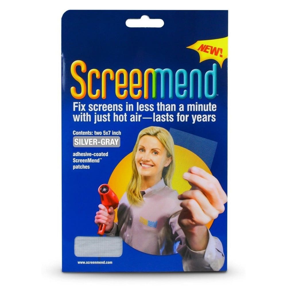 Kit de reparo de tela de janela ScreenMend 5x7 Patch Silver-Grey