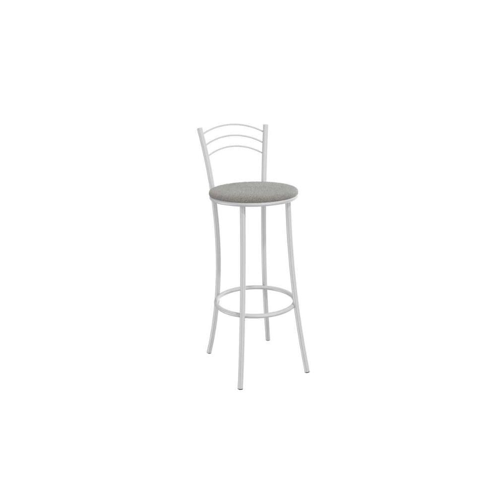 Banqueta Sala de Jantar Petra 1B700BR Aço 1 Un Branco/Boucle Cinza - Kappesberg