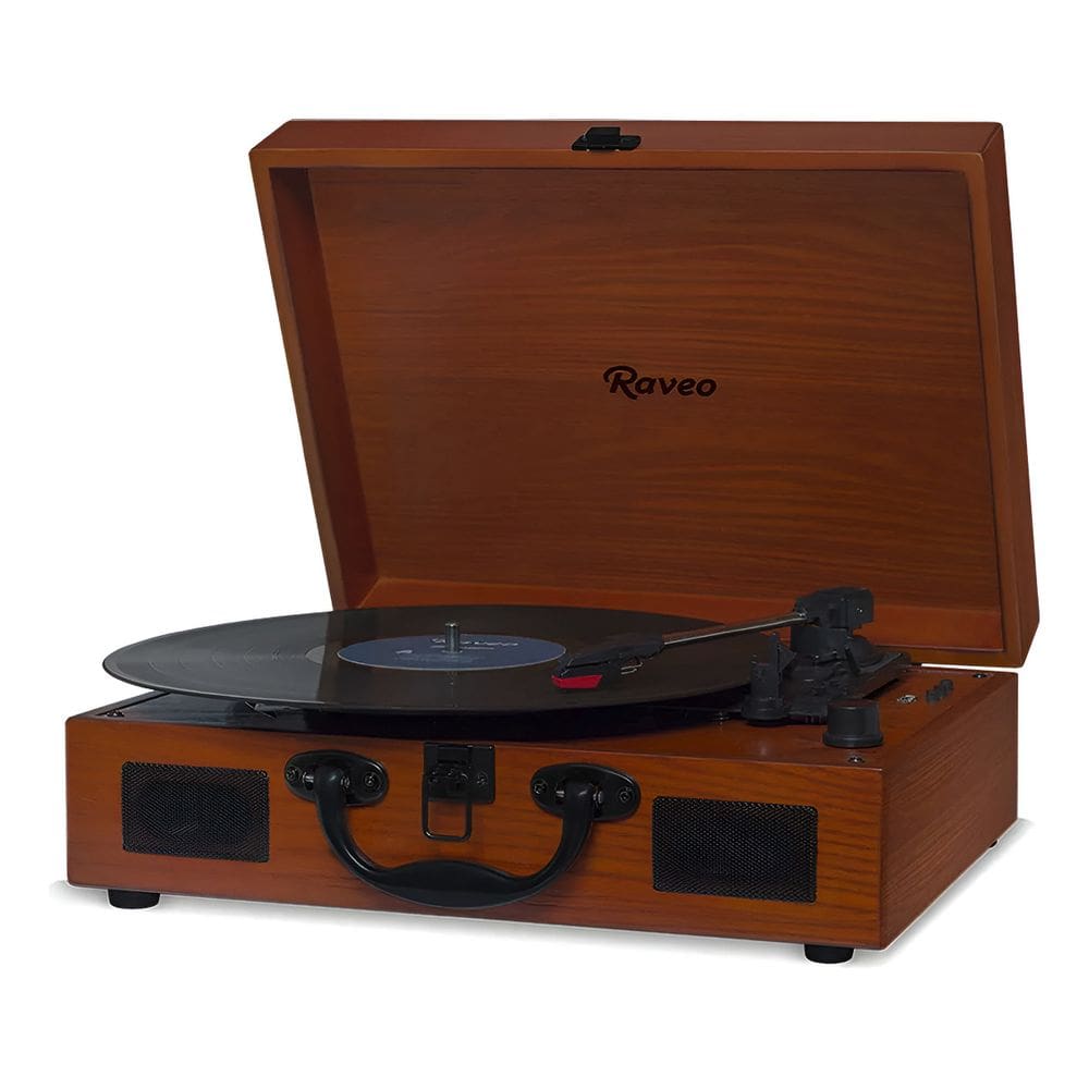 Vitrola Vinyl Maleta Sonetto Wood Bivolt Bluetooth - Raveo