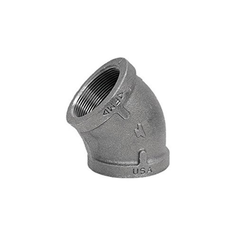 Encaixe de tubulação galvanizada Anvil Elbow 45° 3,2 cm