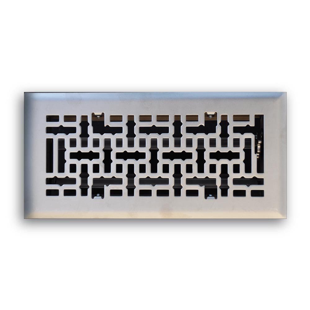 Difusor de piso decorativo Truaire Satin Nickel 10x4 polegadas