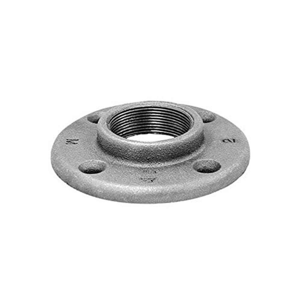 Flange de piso de ferro maleável preto Anvil International de 1,5” FPT