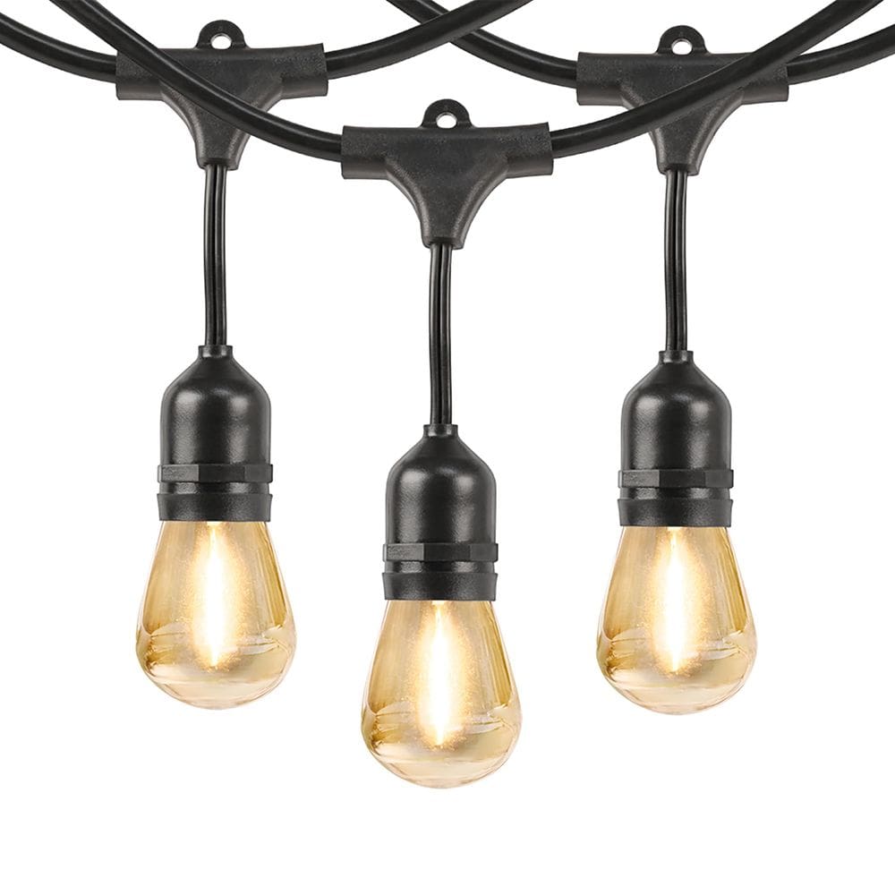 Solar String Lights Feit Electric 6 m, do crepúsculo ao amanhecer, branco quente