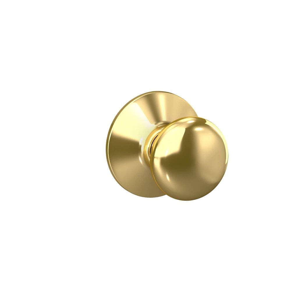 Pomolo para Puerta Schlage F10 V PLY 605 Pasillo y Armario Latón Brillante