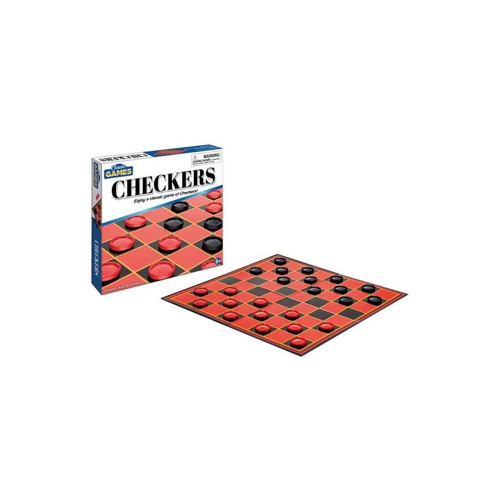 Jogo de tabuleiro Playmaker Toys Checkers, conjunto portátil de 20 cm