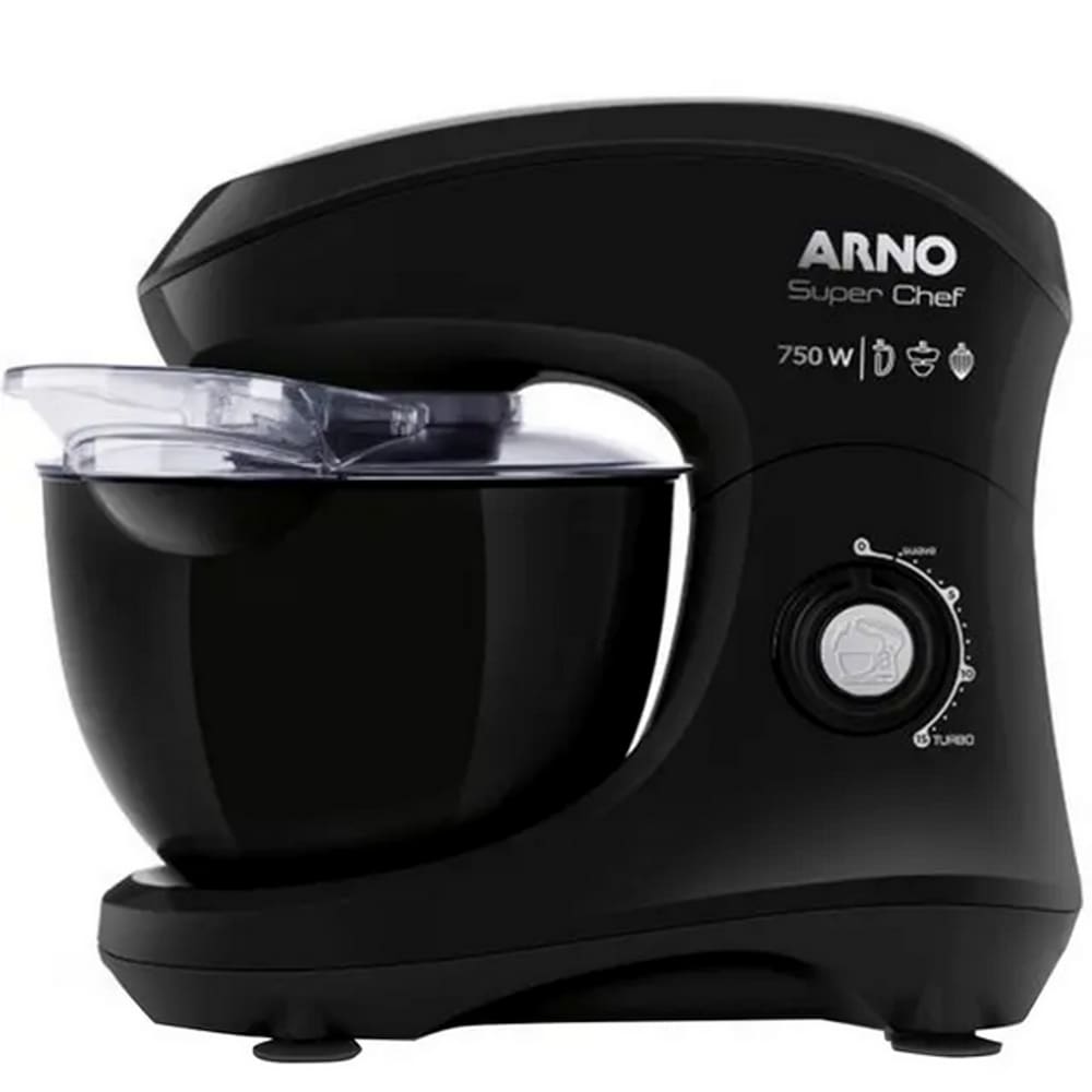 Batedeira Planetária Arno Super Chefe 15 Velocidades 127V 750W 60Hz Preto