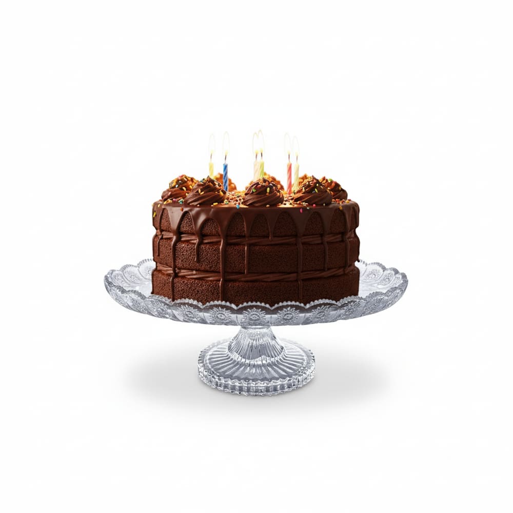 Prato Para Bolo E Doces Com Pé Bohemia 28cm Casambiente