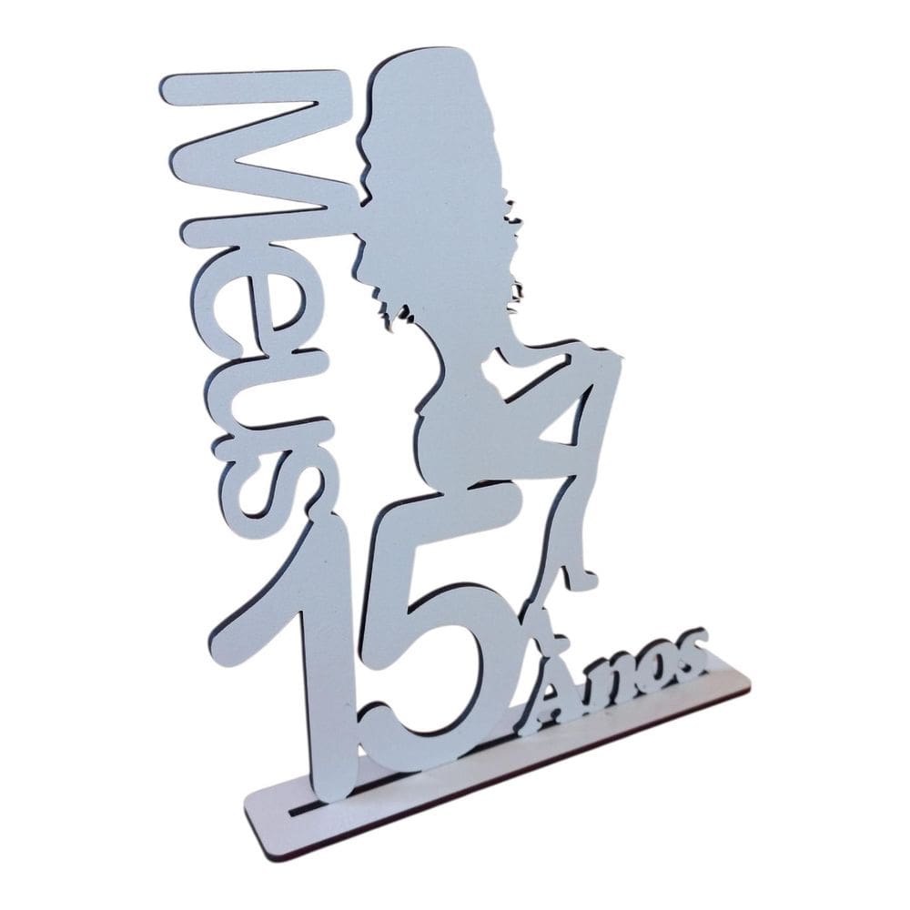 15 Centro De Mesa 18Cm Aniversário 15 Anos Lembrança Mdf