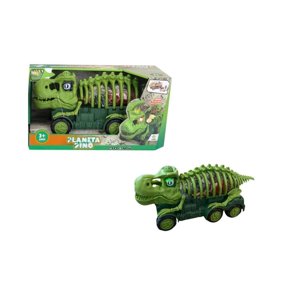 Carro Infantil Luz E Som Conjunto Dinossauros Brinquedo