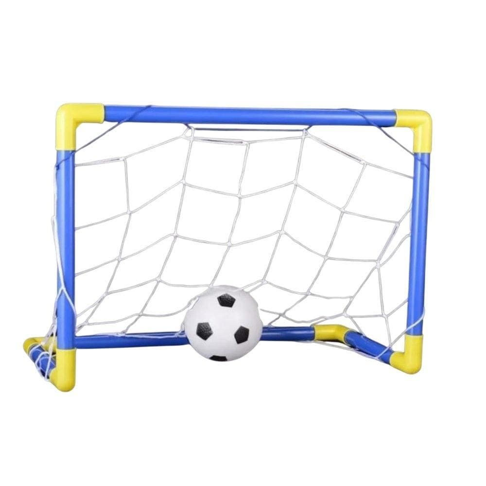 Trave De Futebol Brinquedo Com Bola - Azul