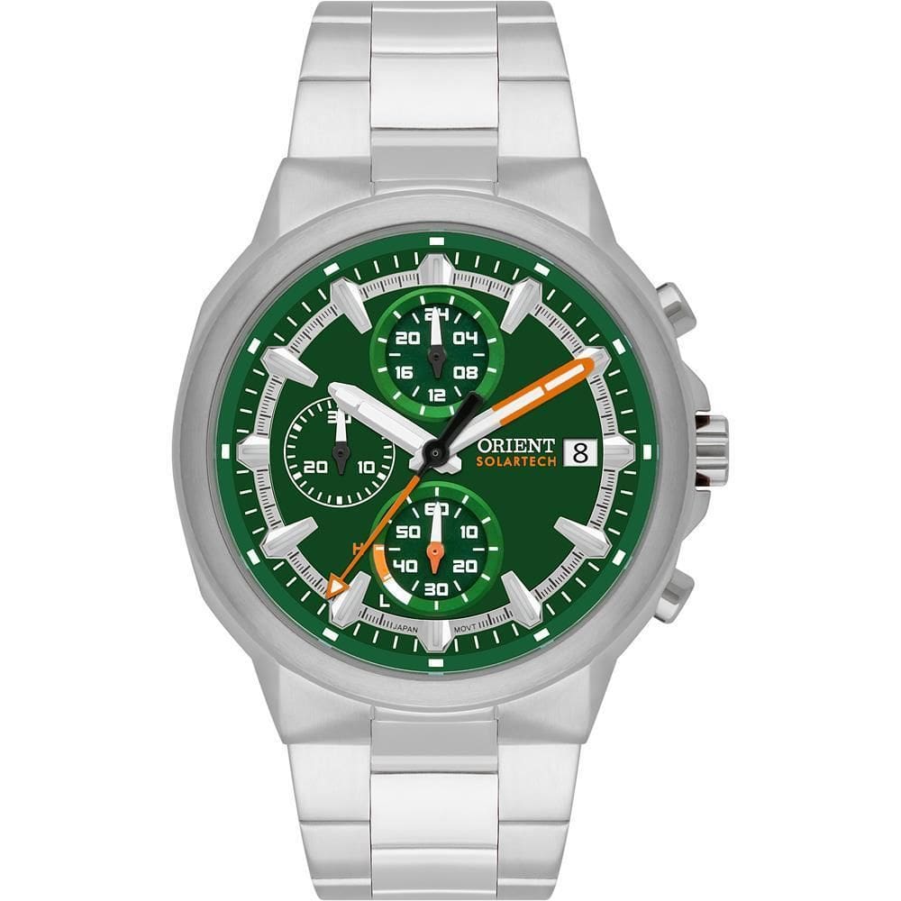 Relógio Orient Masculino Ref: Mbssc282 E1Sx Solar Cronógrafo