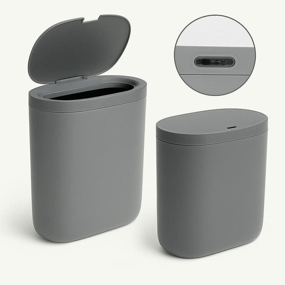 Lixeira Tampa Abertura Inteligente Slim Plástico Capacidade
