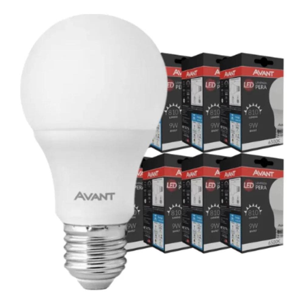 3X Avant Kit 10 Lâmpadas Led 9W Bulbo 6500K Branco Frio