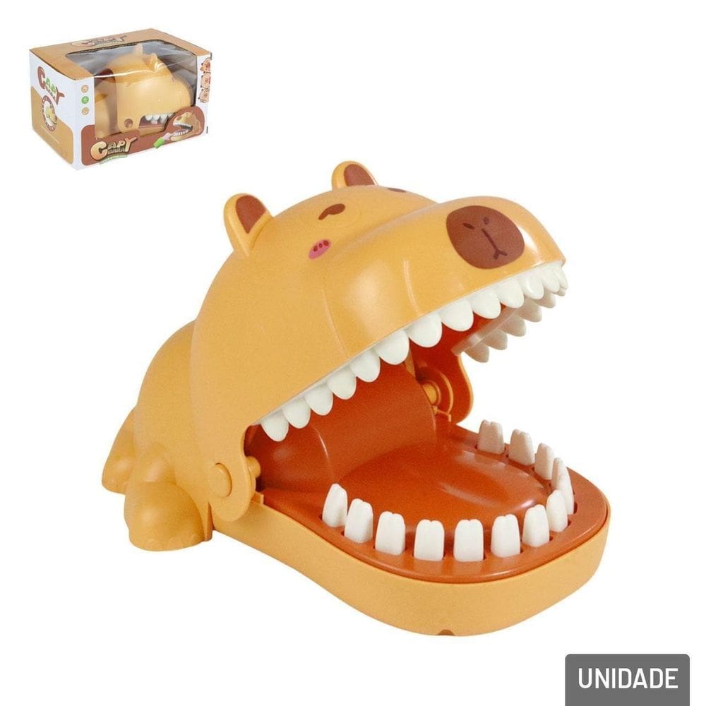 Jogo Capivara Morde Dedo 16cm Marrom - Tudo em Caixa