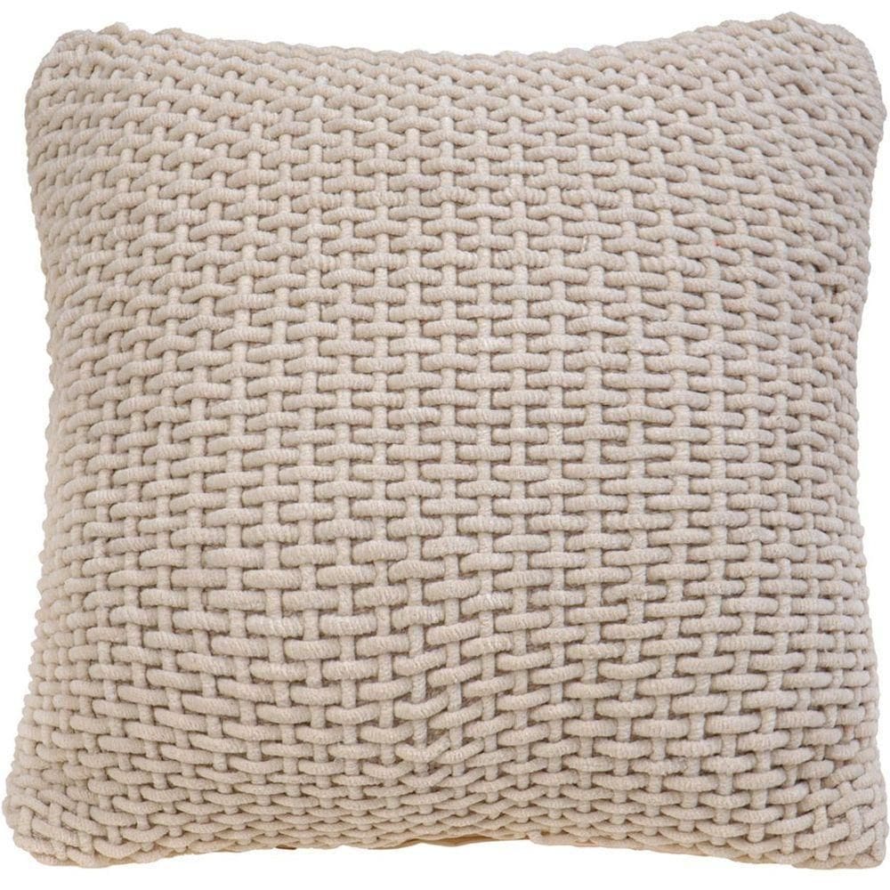 Capa De Almofada Trama New Decorativa 45x45cm 90% Algodão Amendoa