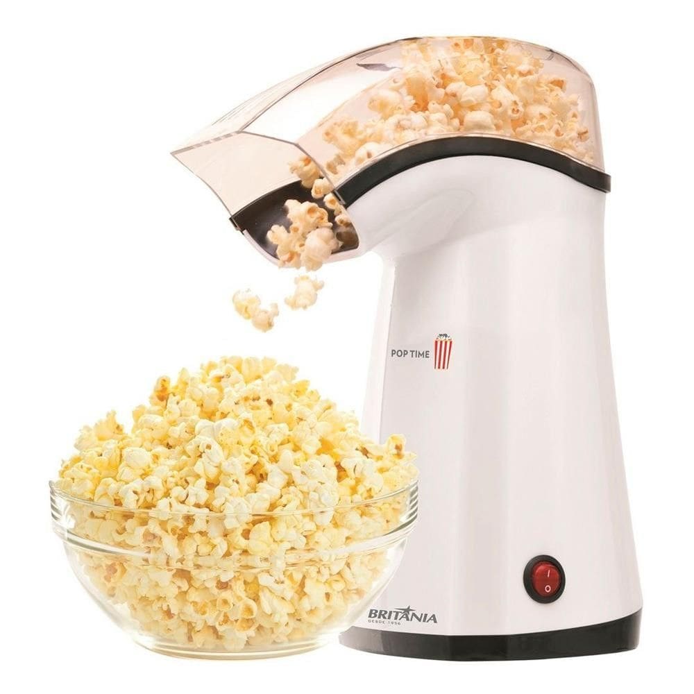 Pipoqueira Eletrica 1200w 5 Ciclos Britania LuxxCook Branca 127V
