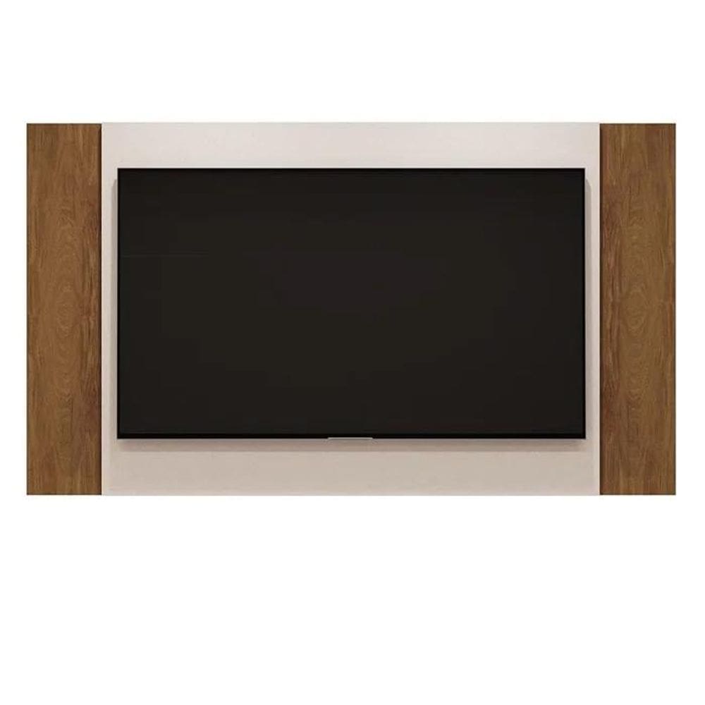 Painel para TV Extensivo Fresno 782 Perola Metalizado/Amendoa