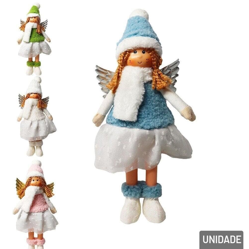 Pendente Anjo Menina 12cm Natal - Tudo em Caixa