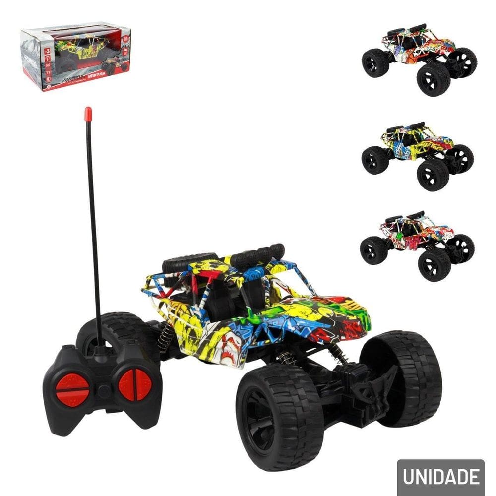 Carrinho de Controle Remoto OFF Road Aventura - Tudo em Caixa