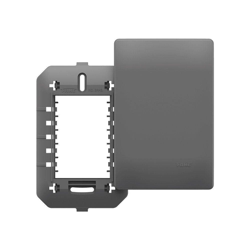 Placa Cega Com Suporte Fame Habitat Onix 4x2 Onix