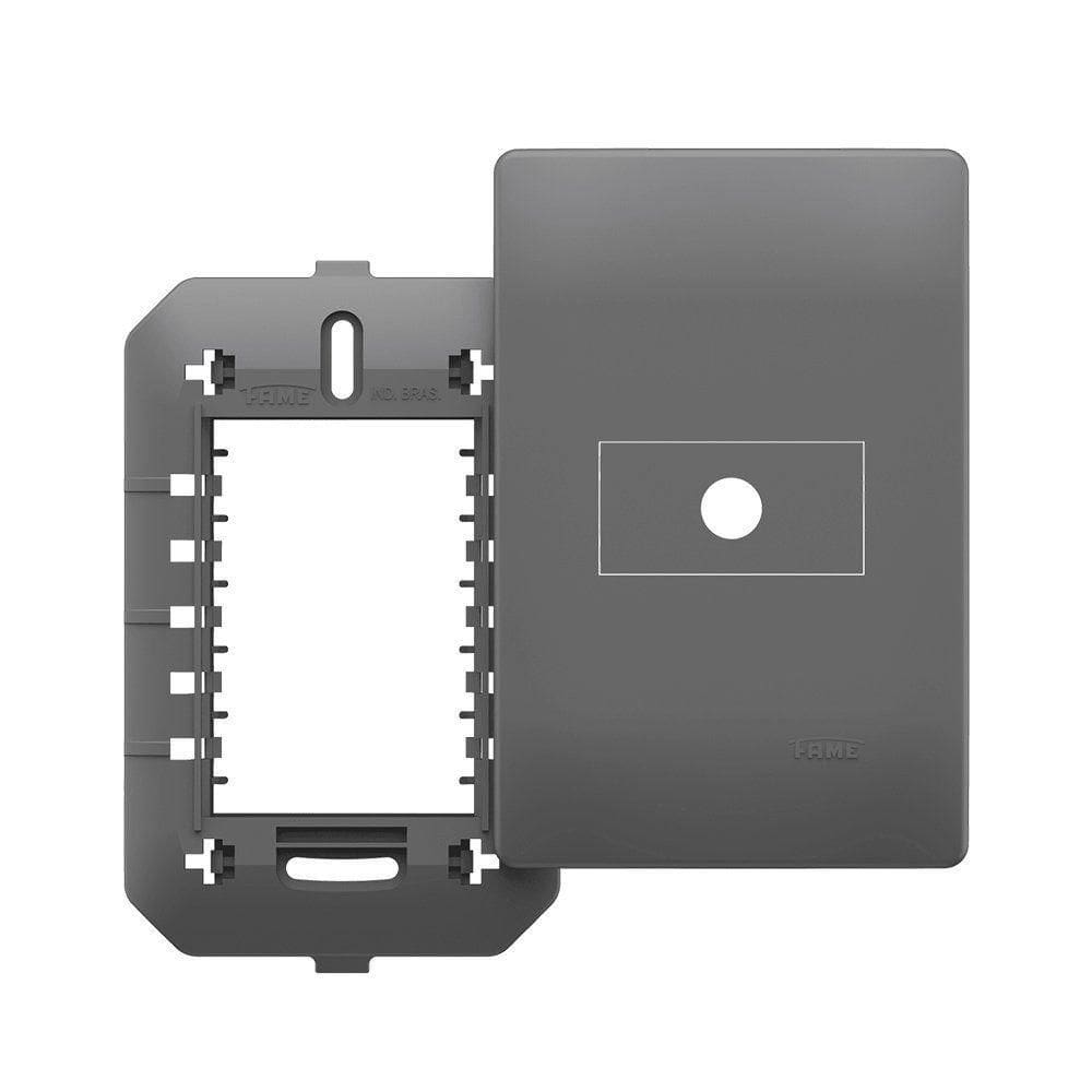 Placa Saída De Fio Com Suporte Fame Habitat Onix 4x2 Onix