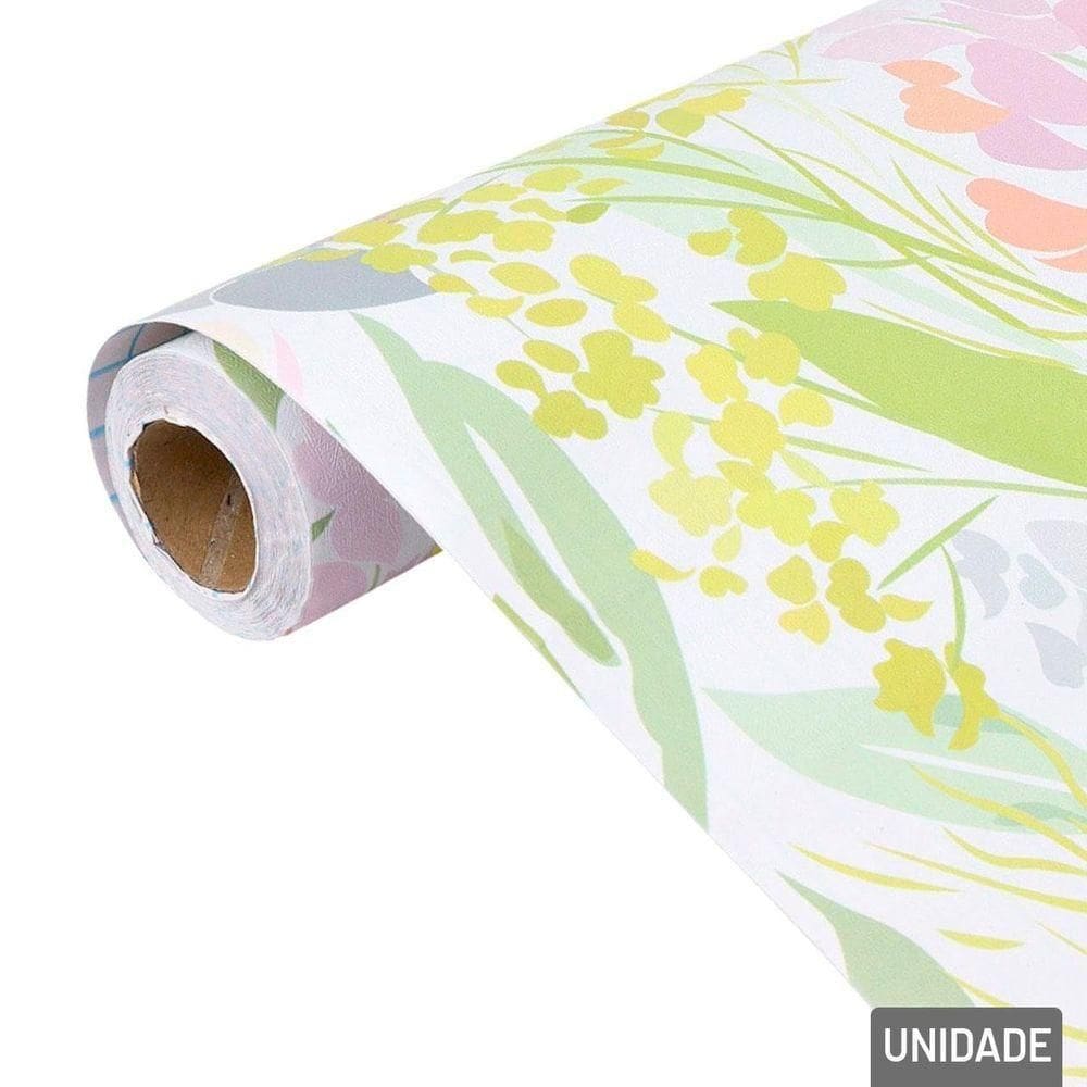 Papel De Parede 45cm X 5m Flores - Tudo Em Caixa