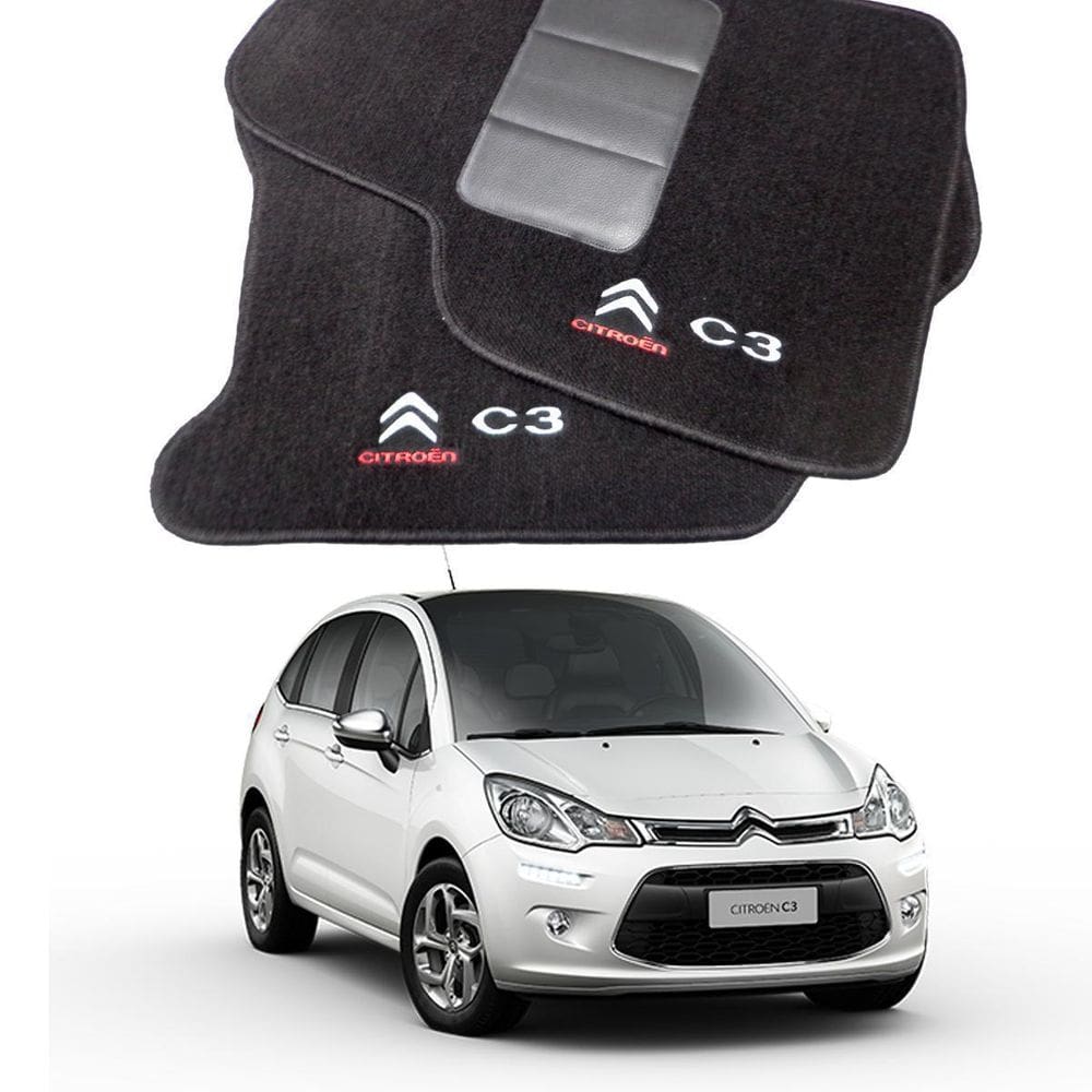 Tapete Automotivo Citroen C3 Em Carpet Linha Luxo