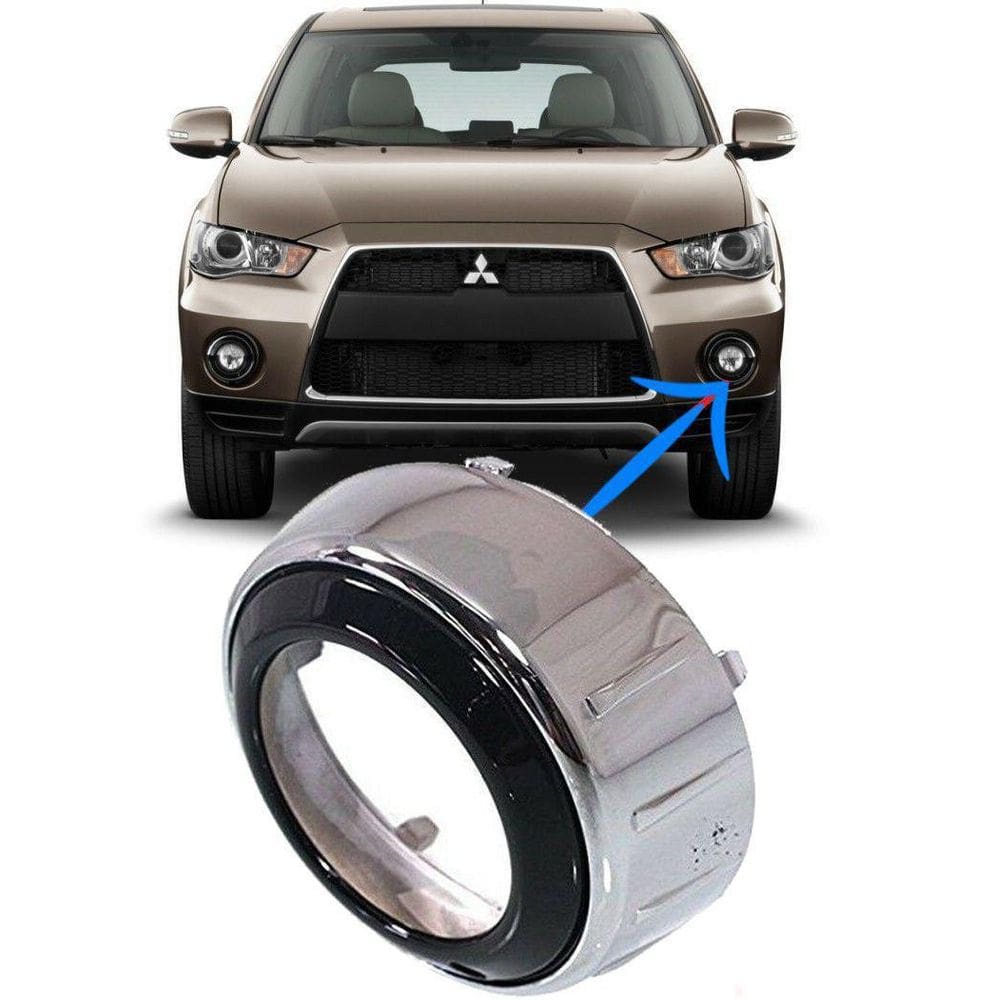 Moldura Do Farol Milha Neblina Outlander 2010 2013 Esquerdo