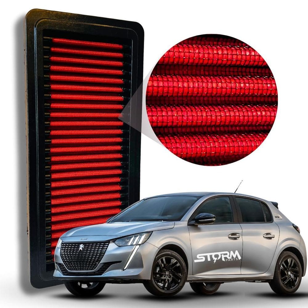 Filtro Ar Esportivo Peugeot 208 Motor 1.0 Turbo 2023 A 2025