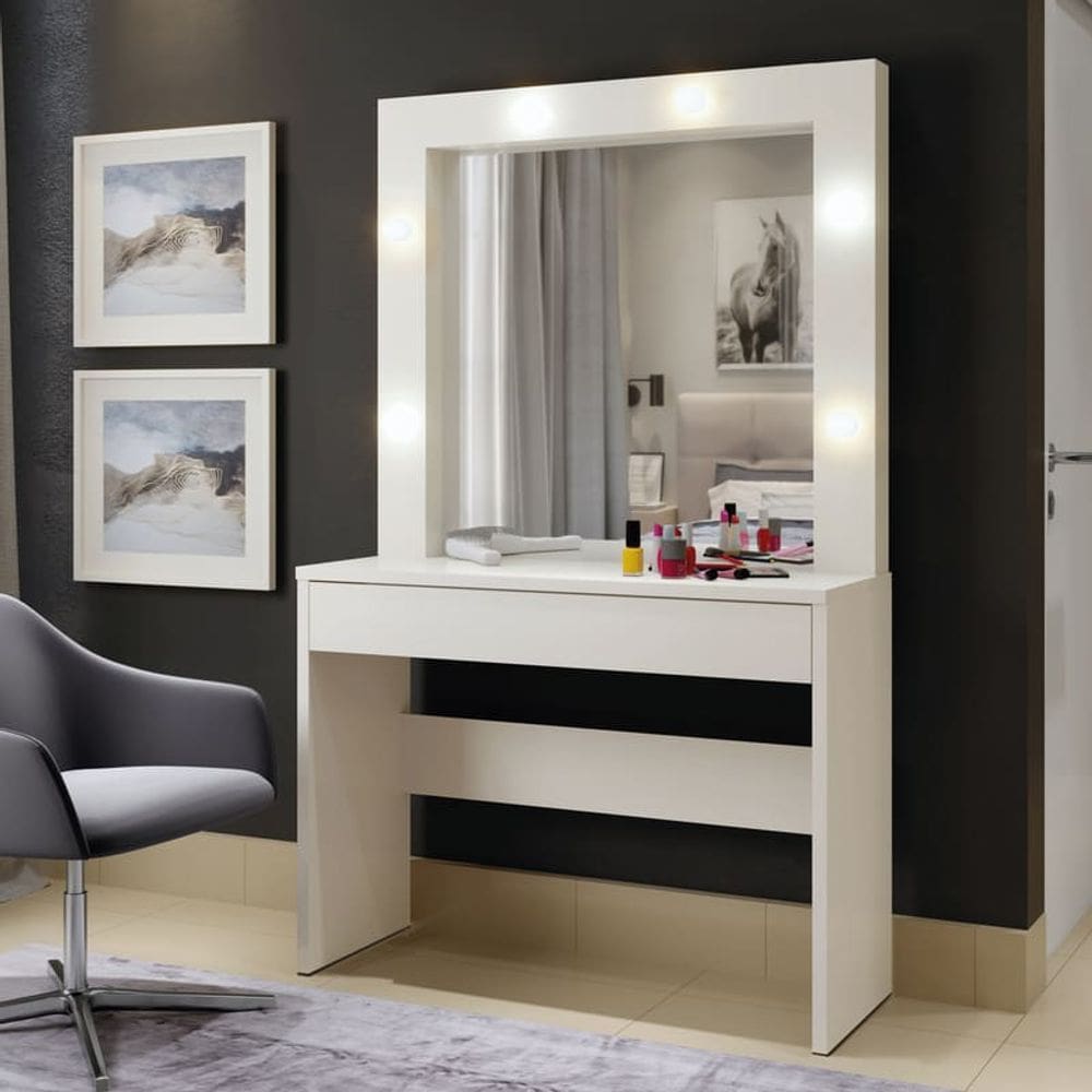 Camarim com 1 Gaveta e LED - Romance-Off - Mavau Móveis