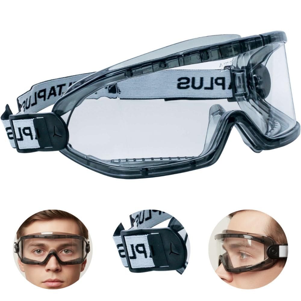 Kit 5 Óculos de Proteção Ampla Visão Antirrisco Antiembaçante Ajustável Galeras Delta Plus