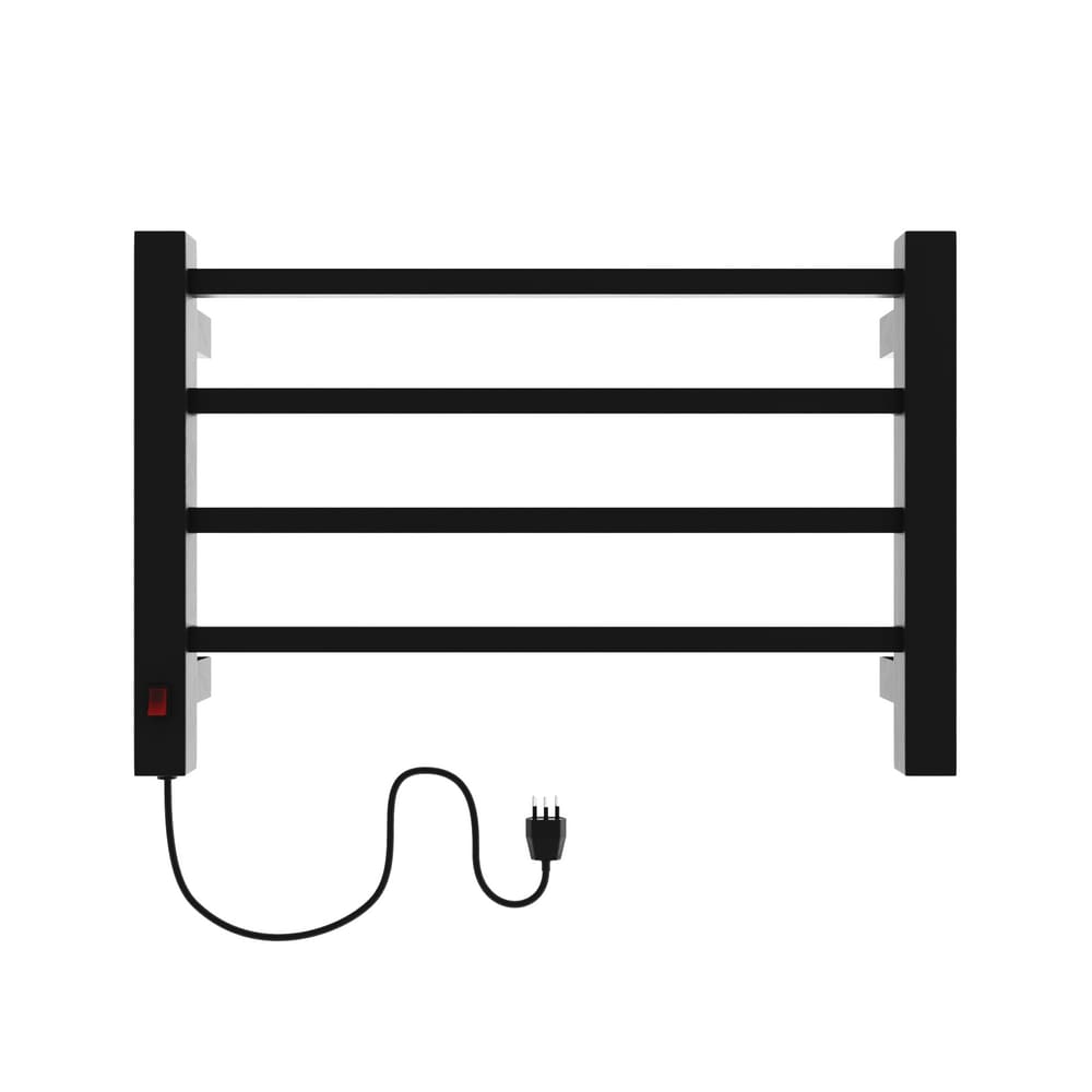 Toalheiro Termico Casuli Quadratto Uno Preto 127V Esquerdo