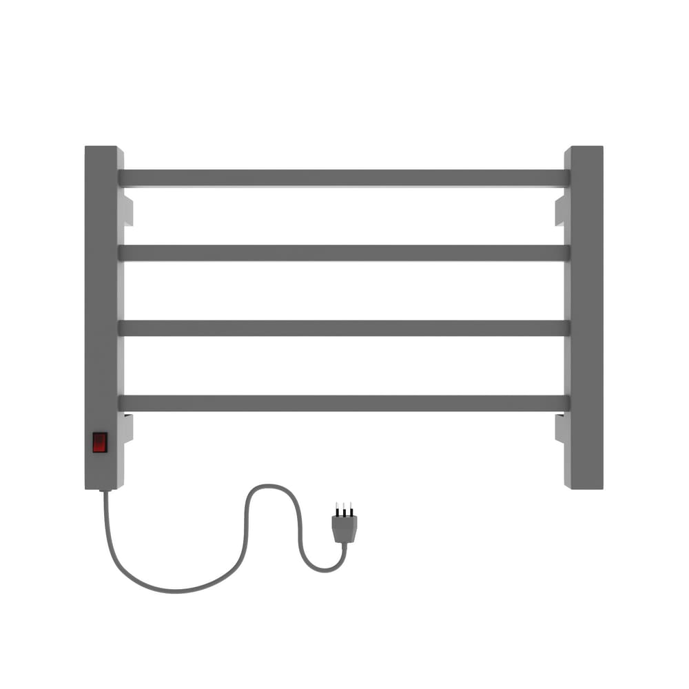 Toalheiro Termico Casuli Quadratto Uno Cinza 220V Esquerdo