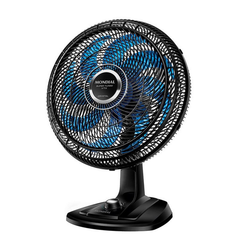 Ventilador de Mesa Mondial VTX-40-CRYSTAL 3 Velocidades 127V 140W Preto