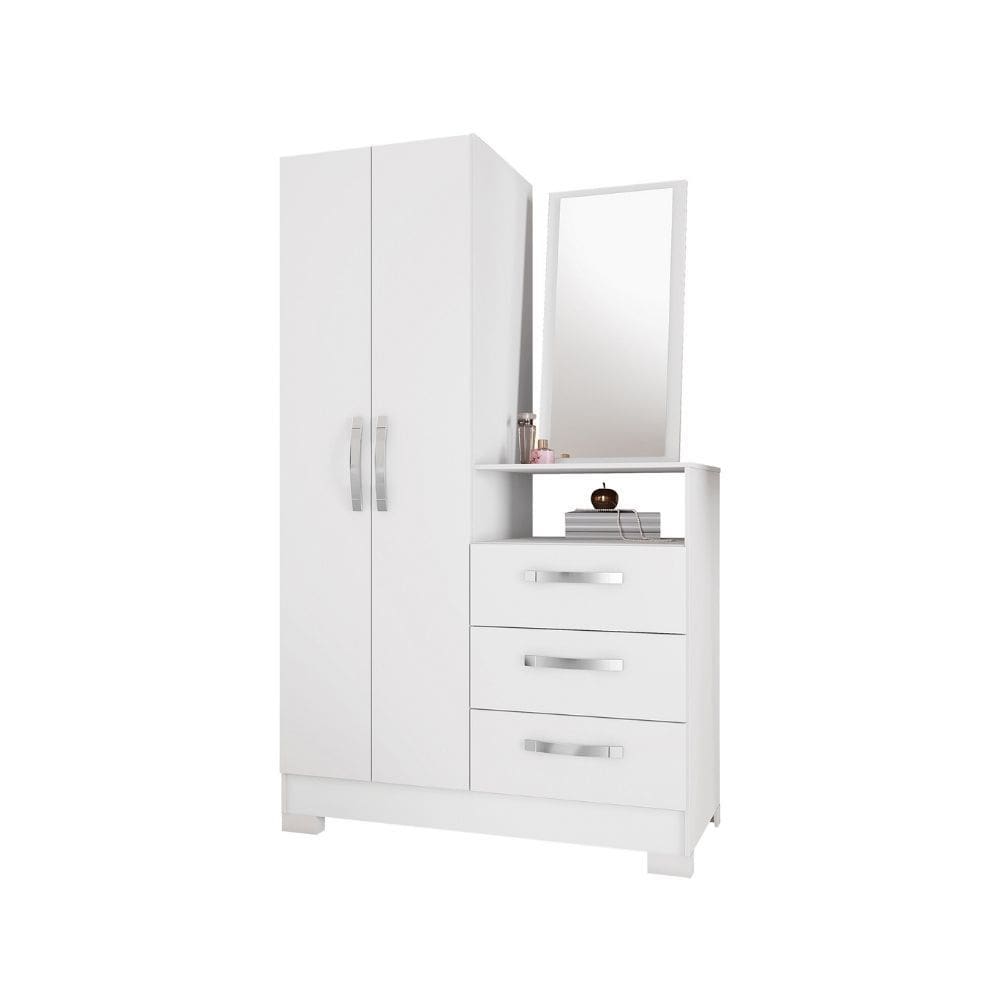 Comoda NT5165 - 3 Gavetas 2 Portas com Espelho em MDP - Notavel